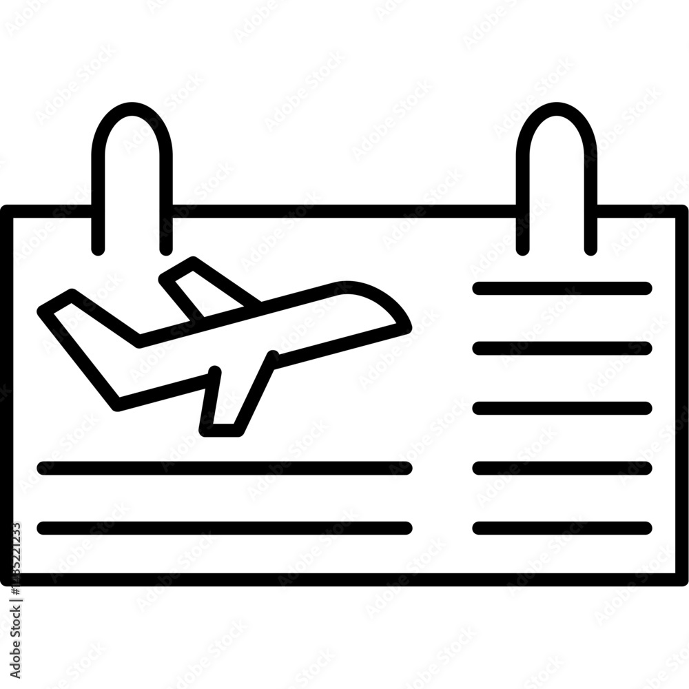 Obraz premium Flight Information Display Icon