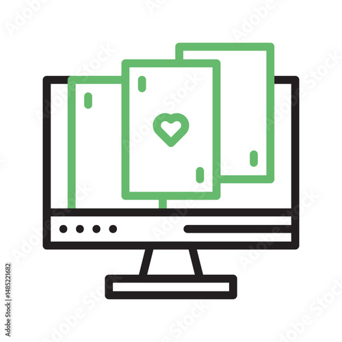 Online Games icon vector image. Suitable for mobile apps, web apps and print media.