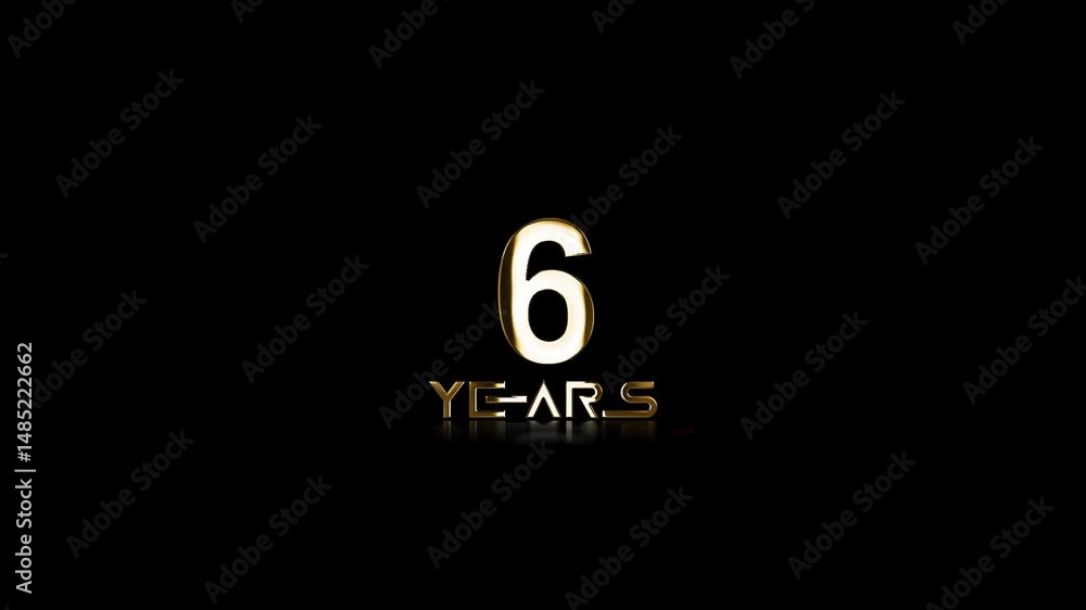 Lettering 6 Years Logo Banner Lettering 6 Years Logo Banner