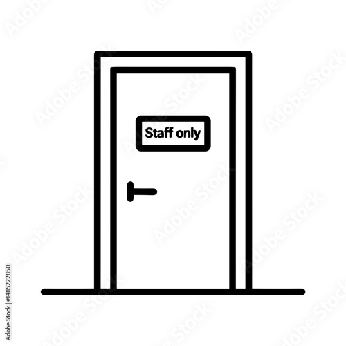 Simple door with "Staff Only" sign for restricted access areas  