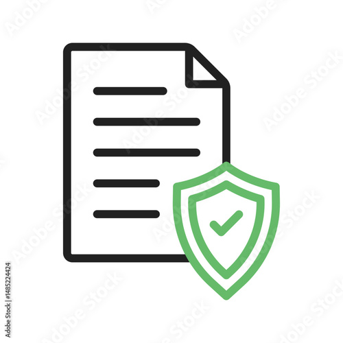 Secure Document icon vector image. Suitable for mobile apps, web apps and print media.