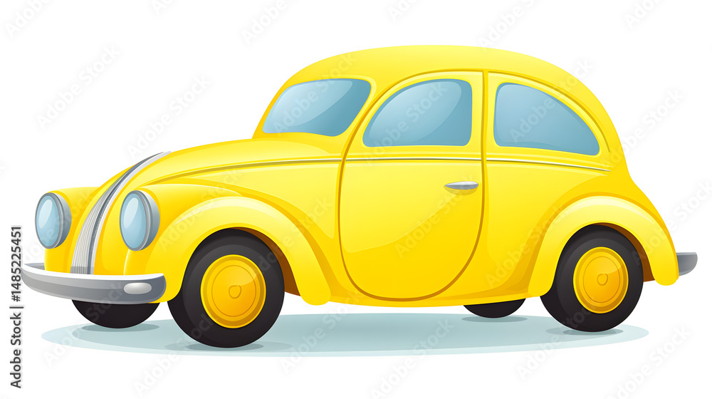 Funny lemon car cartoon vector illustration for automotive industry marketing materials Funny lemon car cartoon vector illustration for automotive industry marketing materials