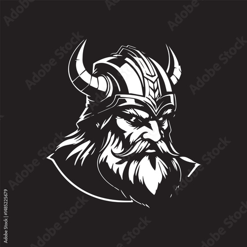 Logo mascot of Odin Nordic vector