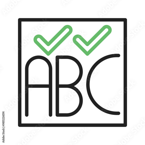 Spelling icon vector image. Suitable for mobile apps, web apps and print media.