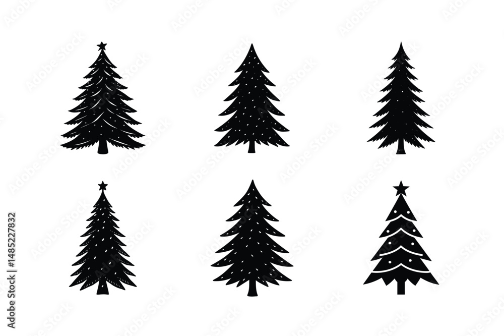 Obraz premium christmas tree set