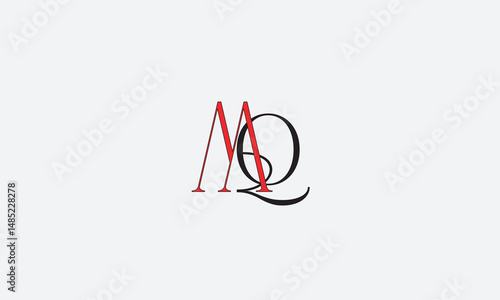 MQ, QM , Q, M Abstract Letters Logo Monogram	