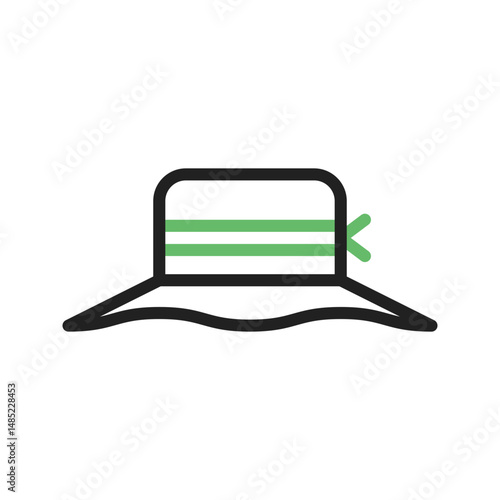 Women's Hat icon vector image. Suitable for mobile apps, web apps and print media.