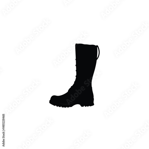 Protective boot silhouette on white background