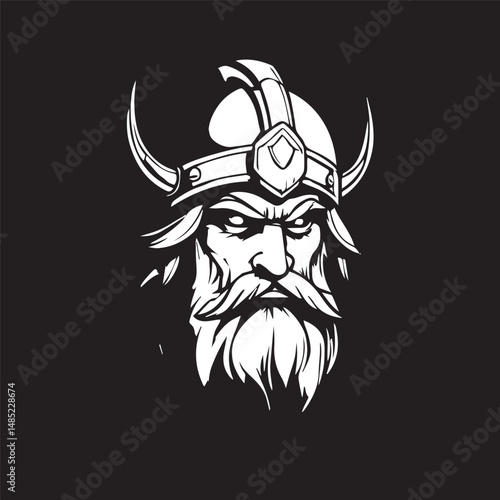Logo mascot of Odin Nordic vector