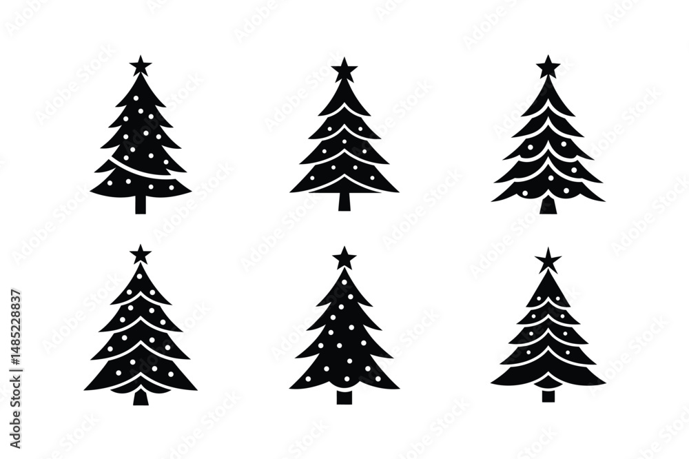 Obraz premium christmas tree set