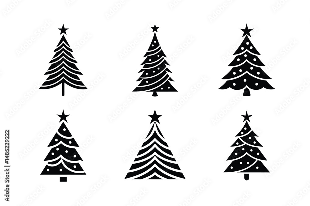 Obraz premium christmas tree set