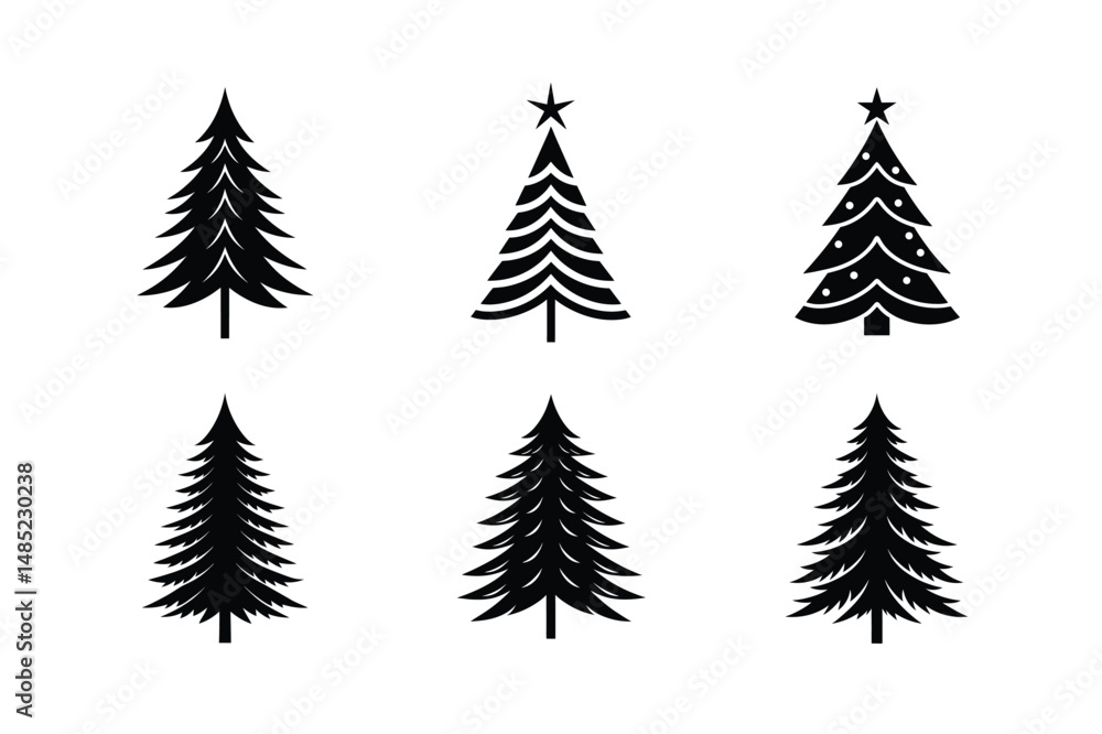 Obraz premium christmas tree set