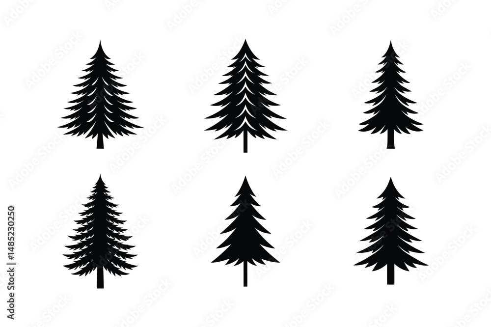 Obraz premium christmas tree set