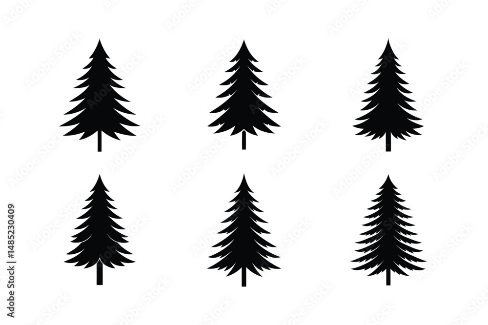 Obraz premium christmas tree set