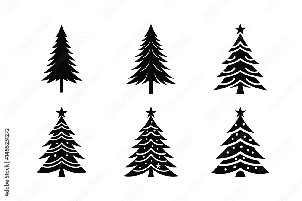 Obraz premium christmas tree set