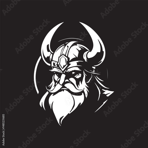 Logo mascot of Odin Nordic vector