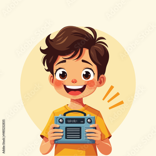 Creative vector illustrations for National Radio Day showing radio devices, signals, communication icons, and abstract elements in clean flat style.