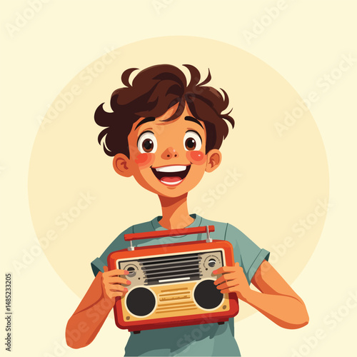 Creative vector illustrations for National Radio Day showing radio devices, signals, communication icons, and abstract elements in clean flat style.