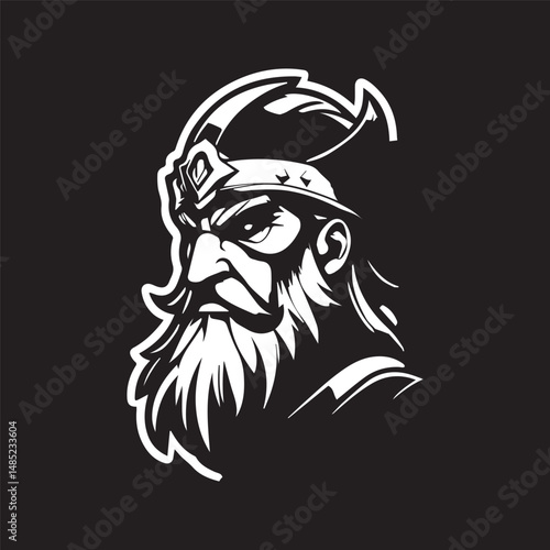 Logo mascot of Odin Nordic vector