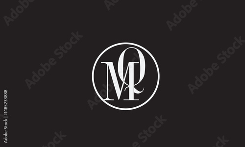 MQ, QM , Q, M Abstract Letters Logo Monogram	