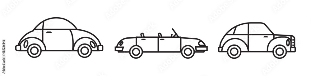 Fototapeta premium Car icon set. Vehicle and Transportation Icon. Vector illustration eps 10