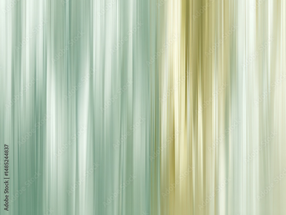 Obraz premium Abstract vertical lines in soft green and beige tones create a modern, minimalist background.