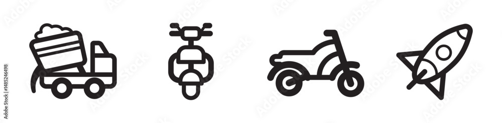 Motorcycle icon vector. Vehicle sign symbol icon. Vector illustration eps 10 Motorcycle icon vector. Vehicle sign symbol icon. Vector illustration eps 10
