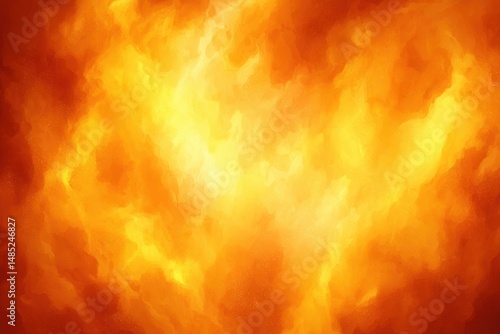 A bright, intense burst of orange and yellow flames, depicting a fiery blaze with dynamic, swirling patterns.