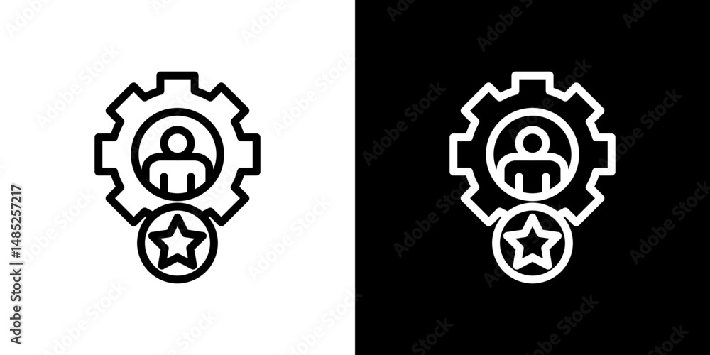 Skills icon line art, vector set Skills icon line art, vector set
