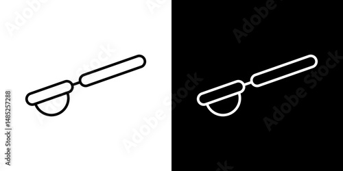 sieve icon line art, vector set