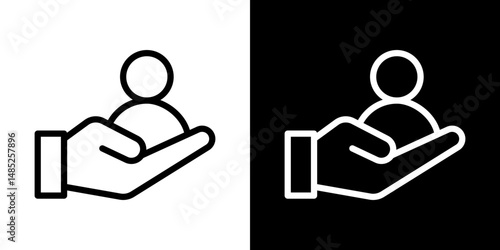 Retention icon line art, vector set