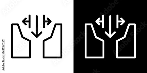 Gap icon line art, vector set