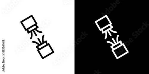 Broken Wire Icon icon line art, vector set