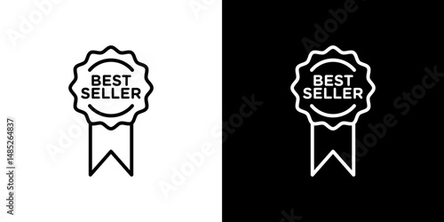 Best seller icon line art, vector set