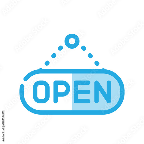 Open Close icon design template