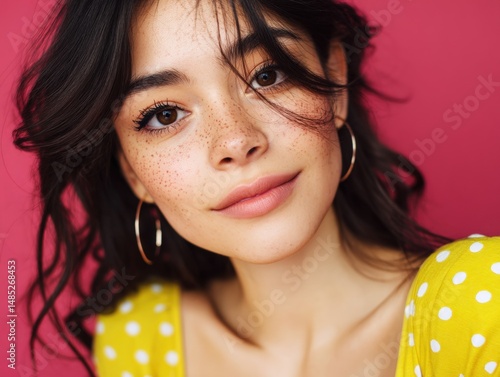 Young woman with dark hair,...