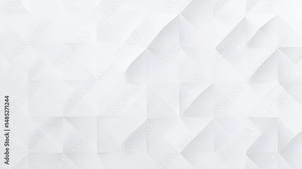 Naklejka premium White Low Poly Folded Geometric Texture Background