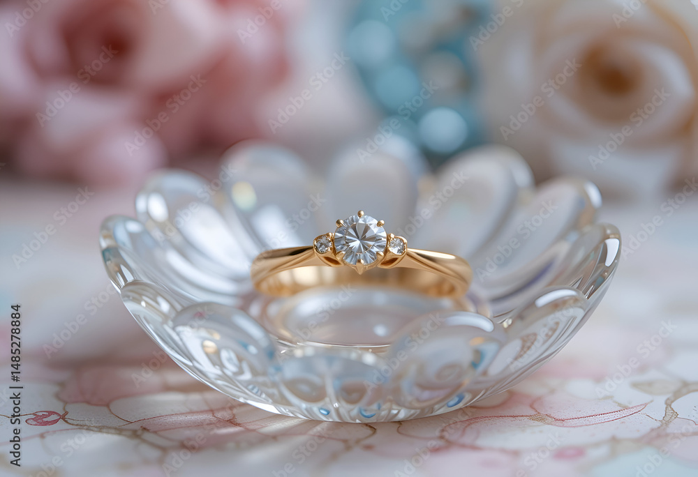 Ring Sitting In Jewelry Dish Ring Sitting In Jewelry Dish