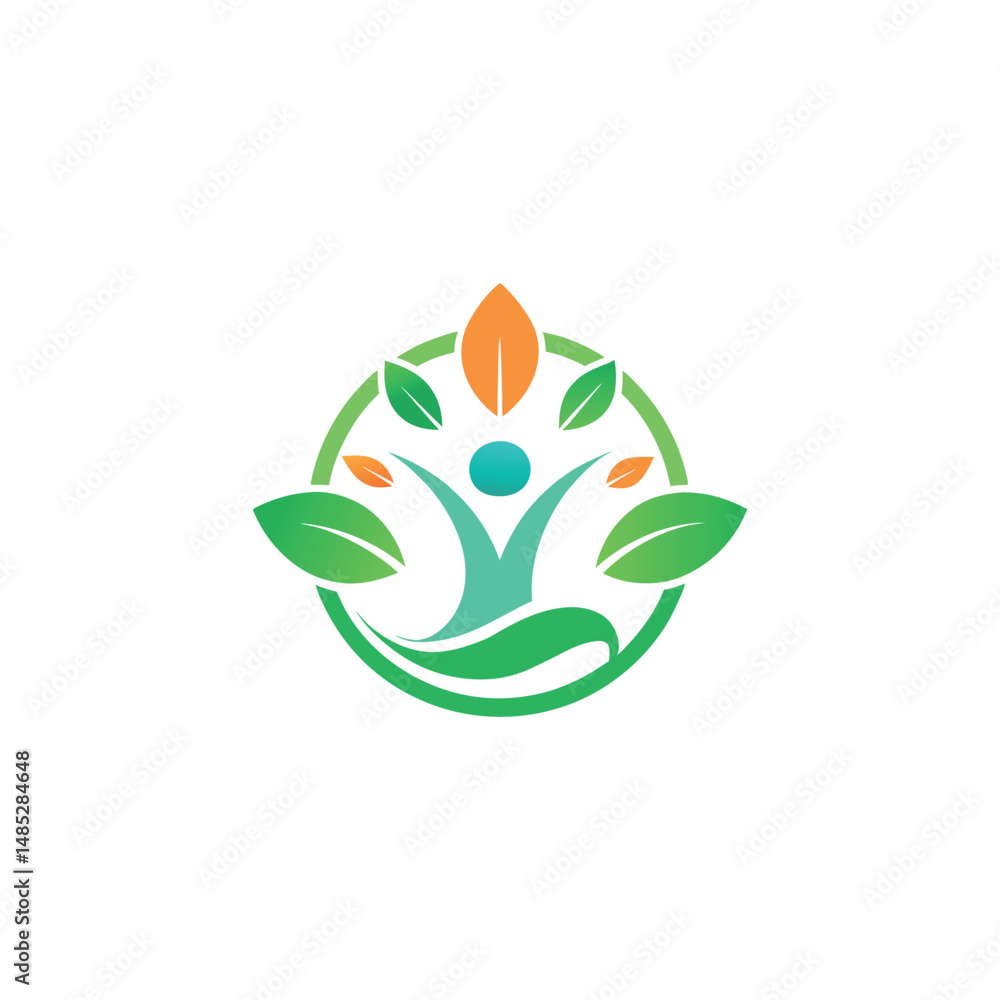 Fototapeta premium wellness logo design vector 