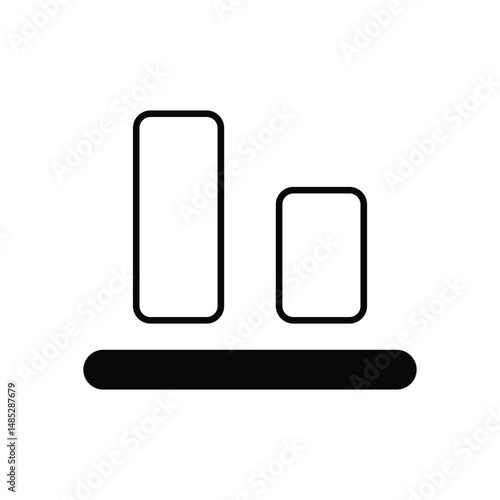 Bottom Align Vector icon