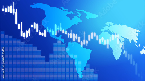 Wallpaper Mural 関税で株価が下落するイメージ Torontodigital.ca