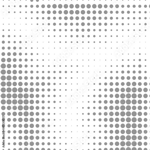 Grey halftone dots background