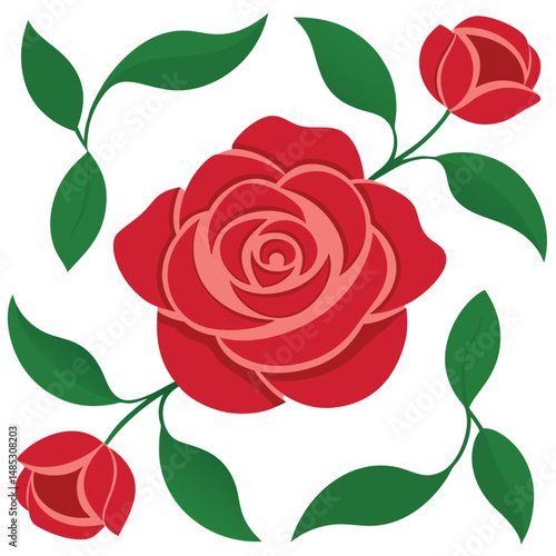 Create a rose flower pater flower wall paper.eps