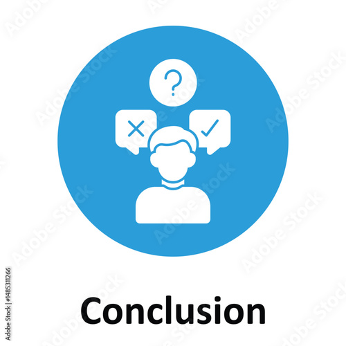 Conclusion Vector icon which can easily modify or edit