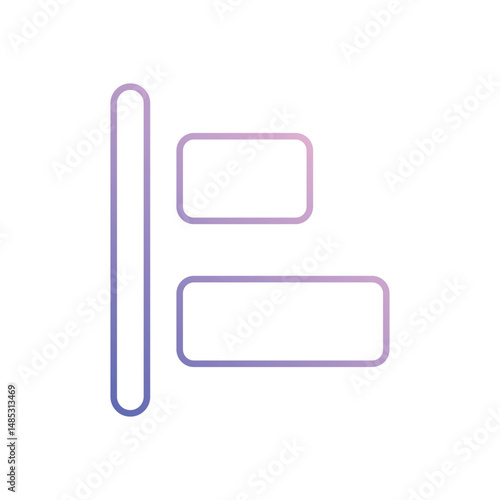 Left Align Vector icon