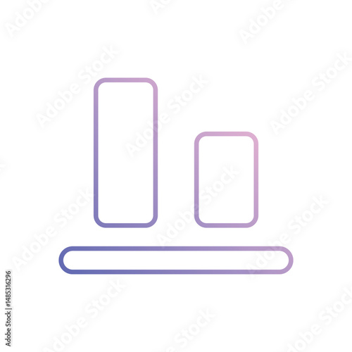 Bottom Align Vector icon