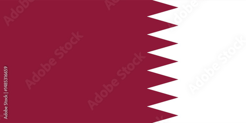 Vector image for Qatar flag. Based on the official and exact Qatari flag dimensions (28:11) & colors (1955C and White)
