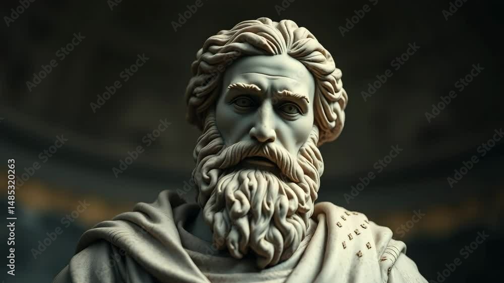 Socrates a key figure in Ancient Greek philosophy depicted in sculpture Concept Ancient Greek Philosophy Socrates Sculpture 4K Socrates a key figure in Ancient Greek philosophy depicted in sculpture Concept Ancient Greek Philosophy Socrates Sculpture 4K