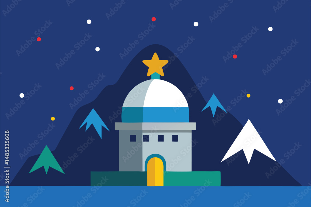 Fototapeta premium santa claus and a church