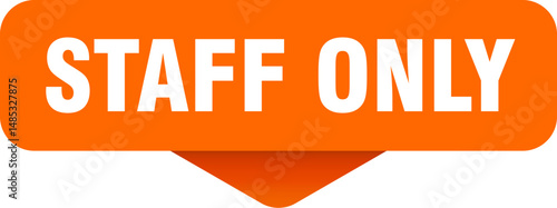 staff only sticker. staff only sign on transparent background